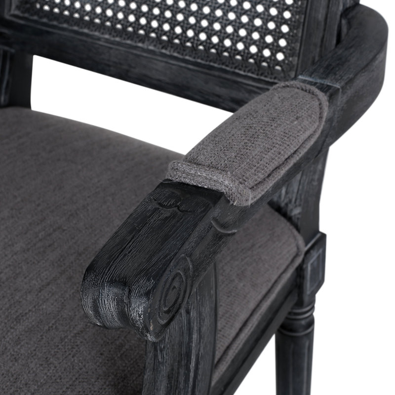 Fauteuil à dossier Louis Lapathos, Gris, Gris, 2