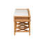 Banc d'appoint en rotin naturel Adonia de Bali & Pari avec siège rembourré