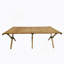 Table de salle à manger portative pliable en bois multifonctionnelle, intérieur naturel