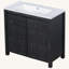 Organisateur de meuble-lavabo 36 po avec lavabo, ensemble d'armoire combinée, armoire de rangement pour salle de bain, espresso rétro
