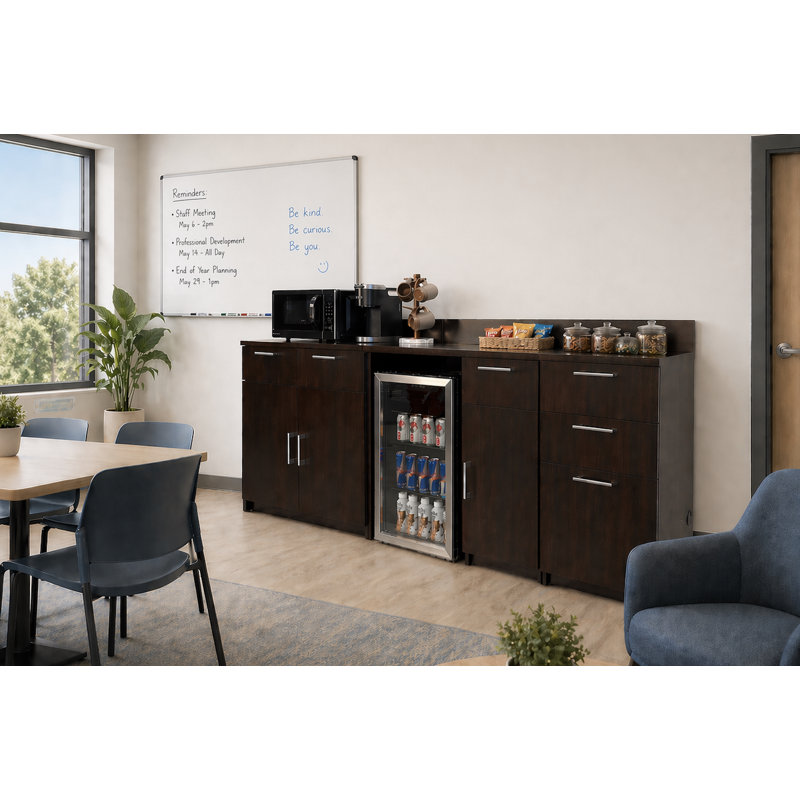 Armoires de salle à manger de qualité commerciale de qualité commerciale entièrement assemblées l 90 po x H 36 po, Espresso