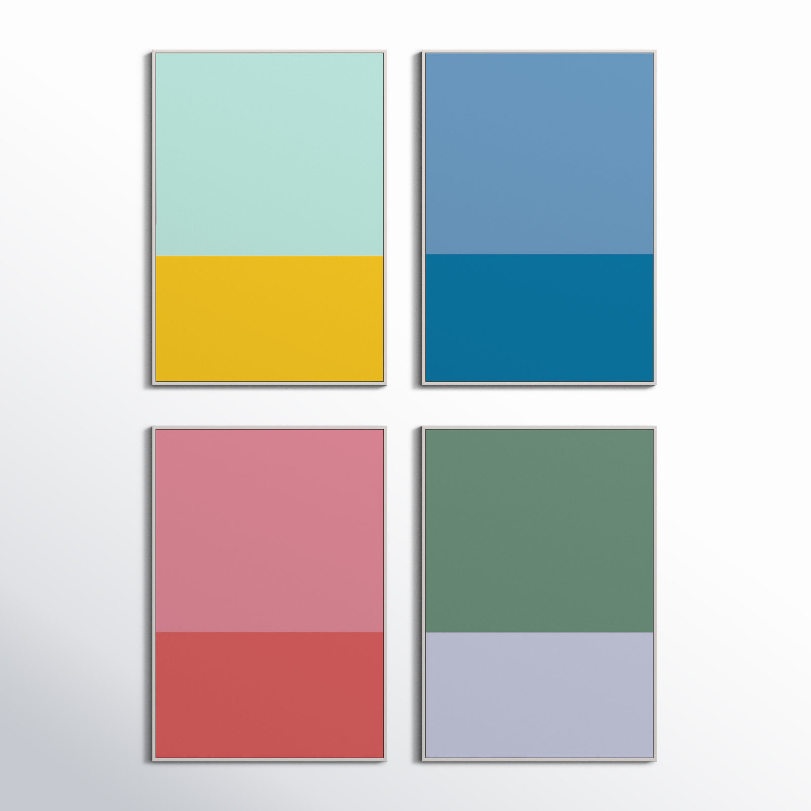 Color Studies by Romina Gadler, 40" H x 28" W x 1.25" D, White Framed Canvas