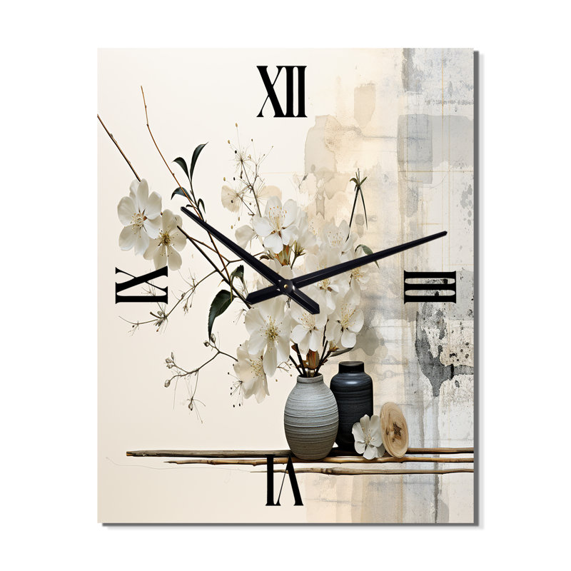Jackielyn - Horloge murale asiatique surdimensionnée, H 40 po x l 30 po x P 1 po