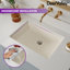 Lavabo de salle de bain rectangulaire encastré en porcelaine vitreuse avec trop-plein 21 po x 15 po DeerValley Ally-88413139