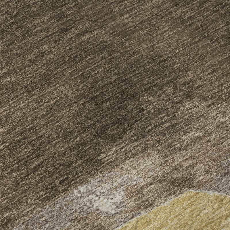 Tapis abstrait lavable à la machine de qualité supérieure Villers AMF2571, Chocolate, 8' x 10'