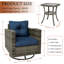 Chaises berçantes d'extérieur 2 pièces avec coussins et table double couche-1862238586