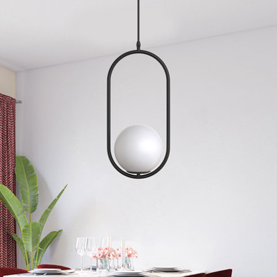 16'' 1 - Light Globe Pendant Light Kitchen Island Pendant