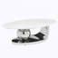 Table basse ovale en faux marbre pour le salon, design moderne-512415251