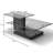 43.7" L X 27.6" W 2-tier Rectangular Glass Top Coffee Table For Living Room-578412386
