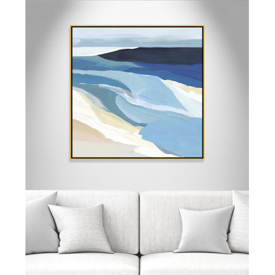 Camarie "Graham Lake I" by Isabelle Z Wood Framed Canvas Graphic Art with Mounting Hardware