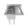  29 In. X 22 In. Stainless Steel One Compartment Sink With 16 In. X 14 In. Bowl And 12 In. Right  Drainboard