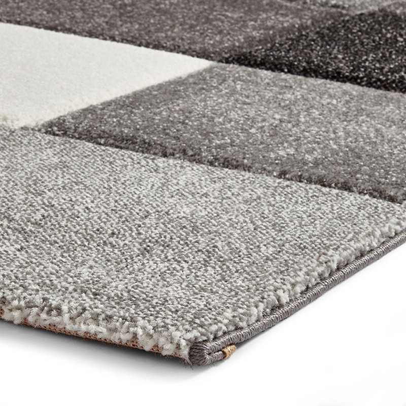 Bahnu area rug Machine Woven Runner Grey