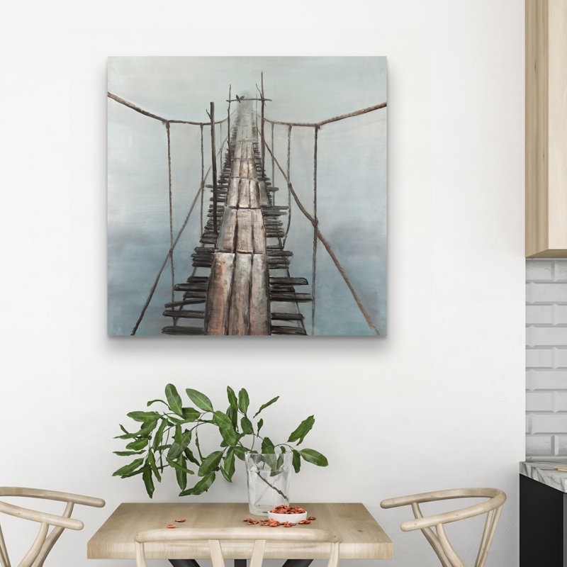 Old abandoned bridge - 32"x32" art on canvas