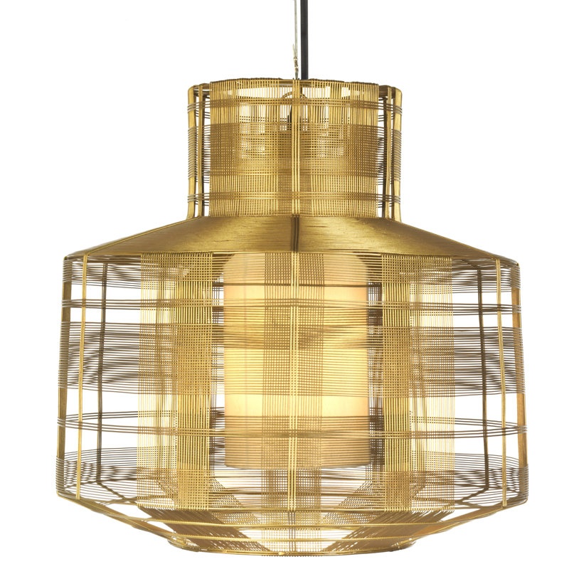 Luminaire suspendu 1 lumière Schema, Or