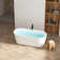 Acrylic Freestanding Bathtub, Modern & Contemporary Design Soaking Tub With Toe-Tap Drain In Chrome And Classic Slotted Overflow