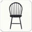 Chaise 2 pièces à hauteur de comptoir à broche robuste et confortable