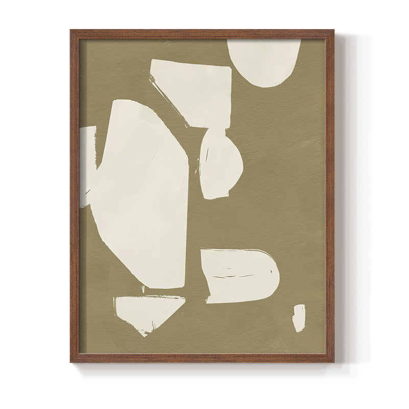 Chunky Abstract II, reproduction encadrée - bois massif, Brun, H 28 po x l 22 po
