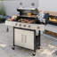 Barbecue au propane en acier inoxydable à 4 brûleurs avec brûleur latéral, barbecue extérieur de 82 000 BTU