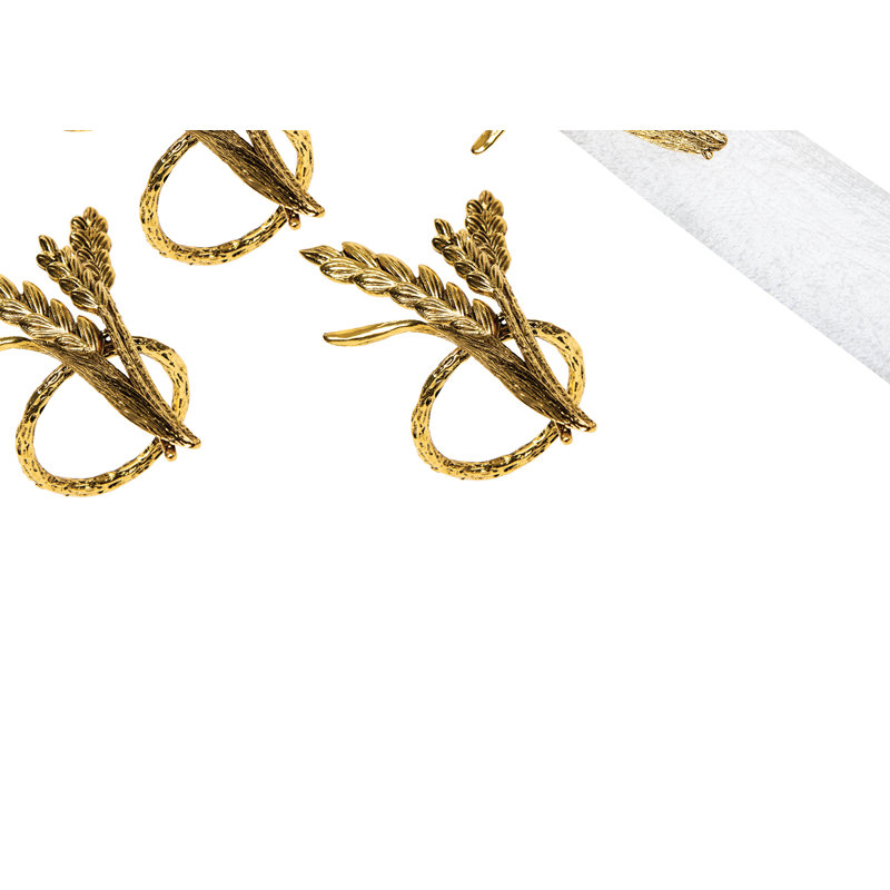 Ensemble de 4 serviettes bronze bronze