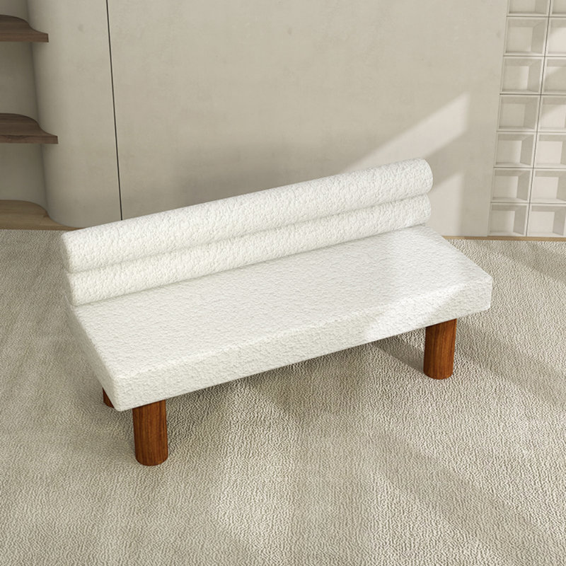 Modern Minimalist Off-white Bench