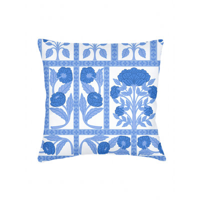 Printed Pillows Linen Floral Euro Pillow Cover & Insert