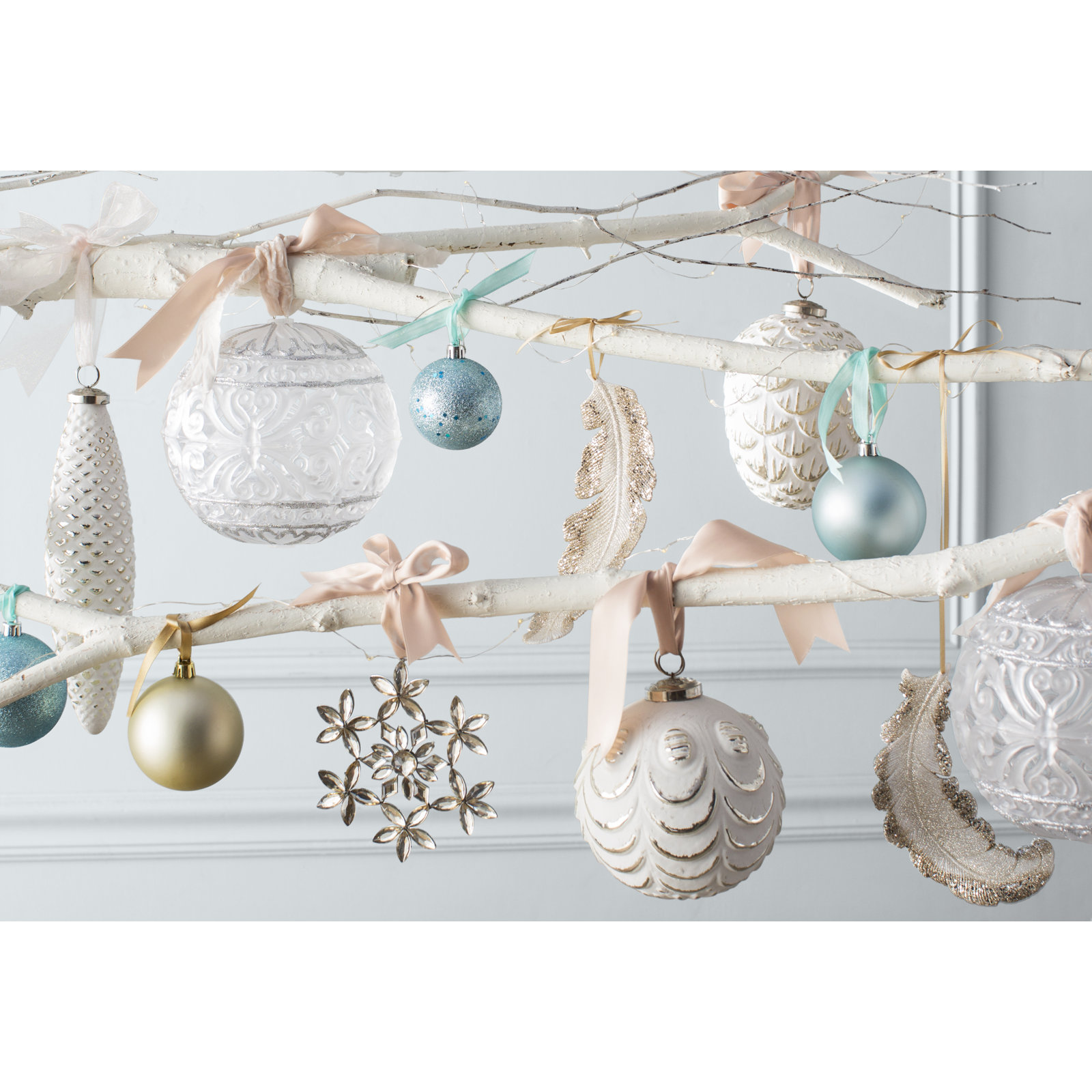 Holiday Décor Ball Ornament, Champagne, 2.75"