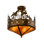 Rustic Lodge 4 - Light Semi Flush Mount
