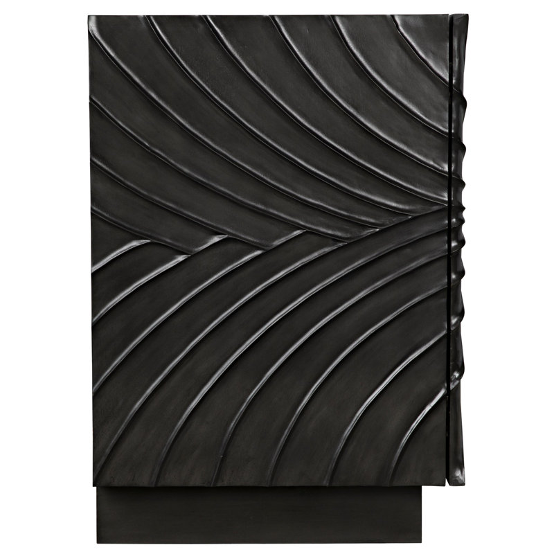 Cavalier 80'' W Solid Wood Sideboard, Black