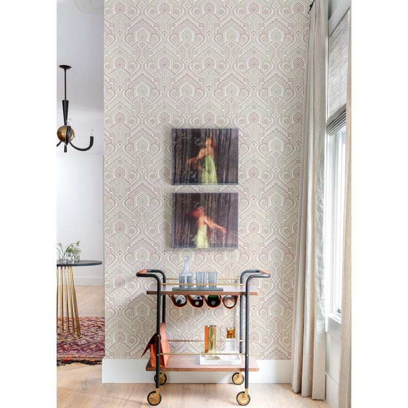 Rouleau de papier peint Lembo L 33 pi x l 20,5 po Lembo, Rose