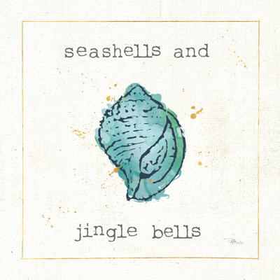 «Sea Treasures I Jingle Bells» par Pela Studio - art textuel sur toile tendue