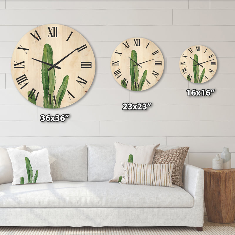 Horloge murale Cactus South Western Plant, Grand