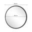 Miroir de salle de bain rond en verre trempé, tasseau français et cadre en aluminium-661991239-661991235