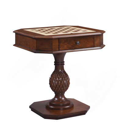 Table de jeu cerise avec base piédestal