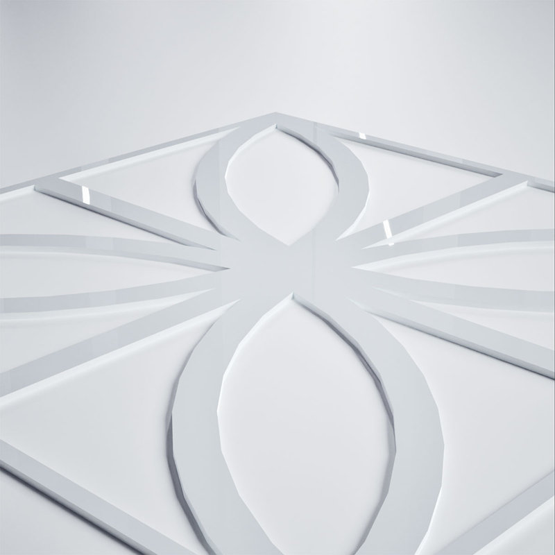 Panneaux muraux décoratifs en acrylique Swansea, moyen, l 15 3/8 po x H 15 3/8 po x T 1/8 po, blanc, Blanc