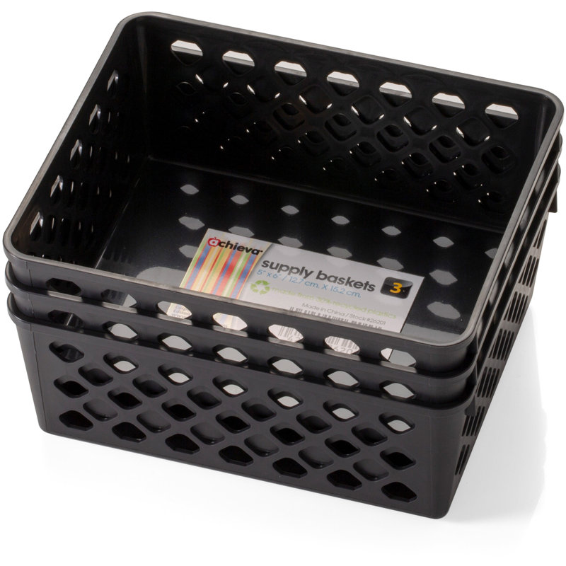 Panier en plastique achieva supply, H 2,3 po x l 6,13 po x P 5 po