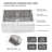 24“W x 21"D Single Bowl 304 Stainless Steel Farmhouse Kitchen Sink with Basket Strainer Bottom Grid and Roll Up Rack-123594167