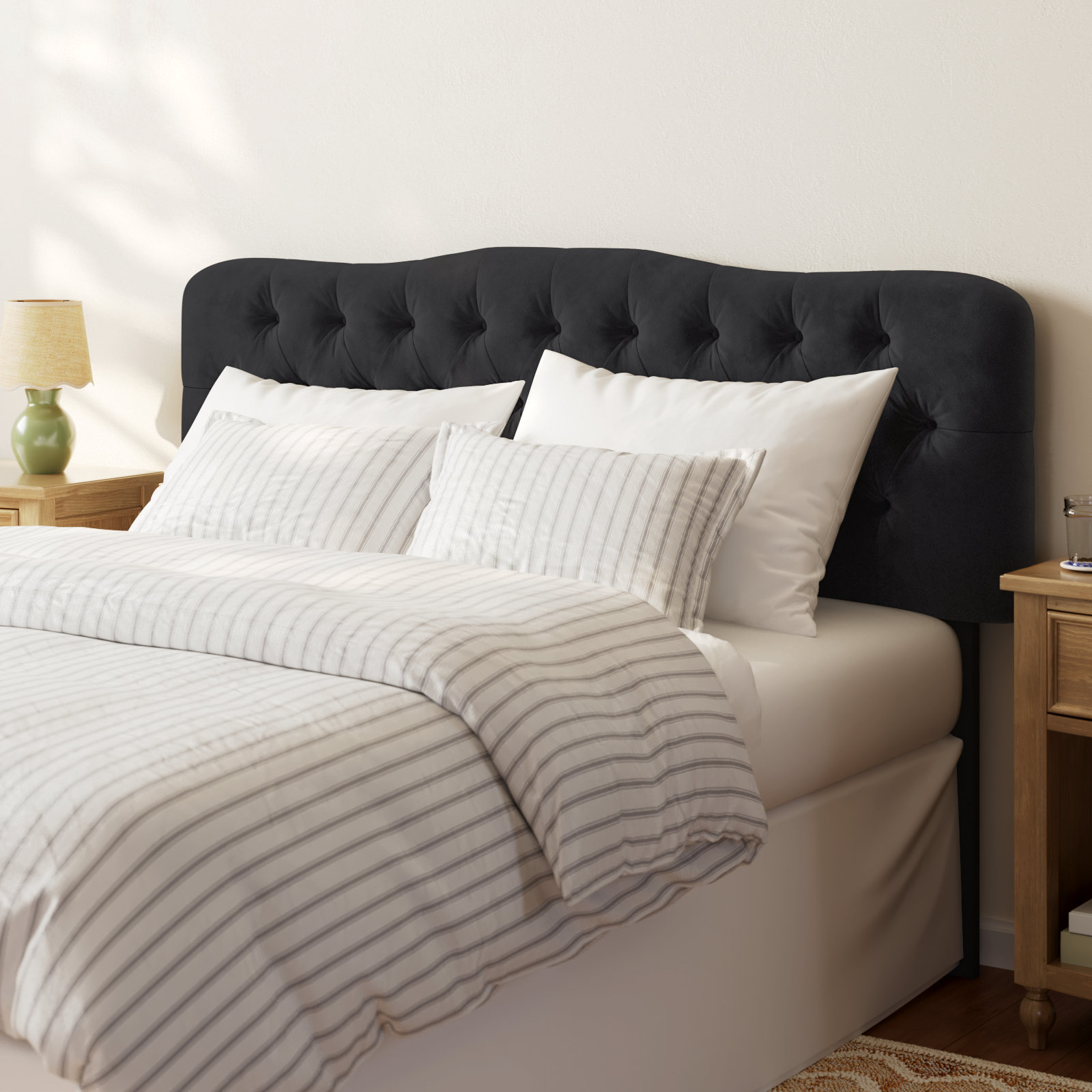 Rodan Headboard, California King, Classic Black Performance Velvet