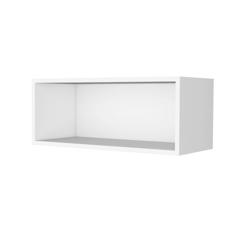 Armoire murale pour le rangement des essentiels de cuisine - blanc, P 12,5 po x H 12 po x l 30 po, panneau de particules, grattoir, épices, bols et poignées Modern 12,5 po, enduit, vous permet de garder votre espace en ordre