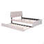 Lit plateforme tapissier avec lit gigogne double Teddy-956714922-956714935