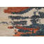 Tapis multicolore en laine noué à la main de conception unique 6 pi 9 po x 9 pi 6 po New Age
