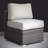Wicker Sectional Armless Seats - Brown  Pk2