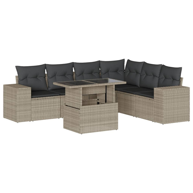  Garden Sofa Set Light Grey