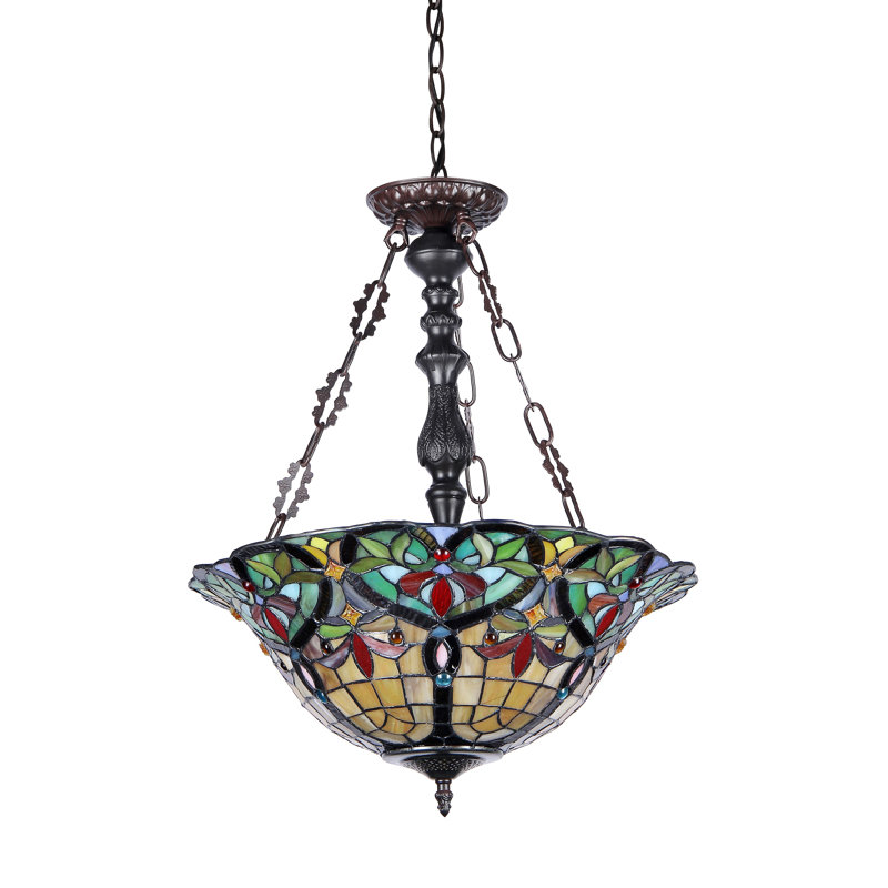 Laurie 3 - Light Red Antique Bronze Single Pendant