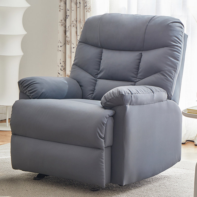 Fauteuil inclinable décontracté en similicuir Living, Bleu