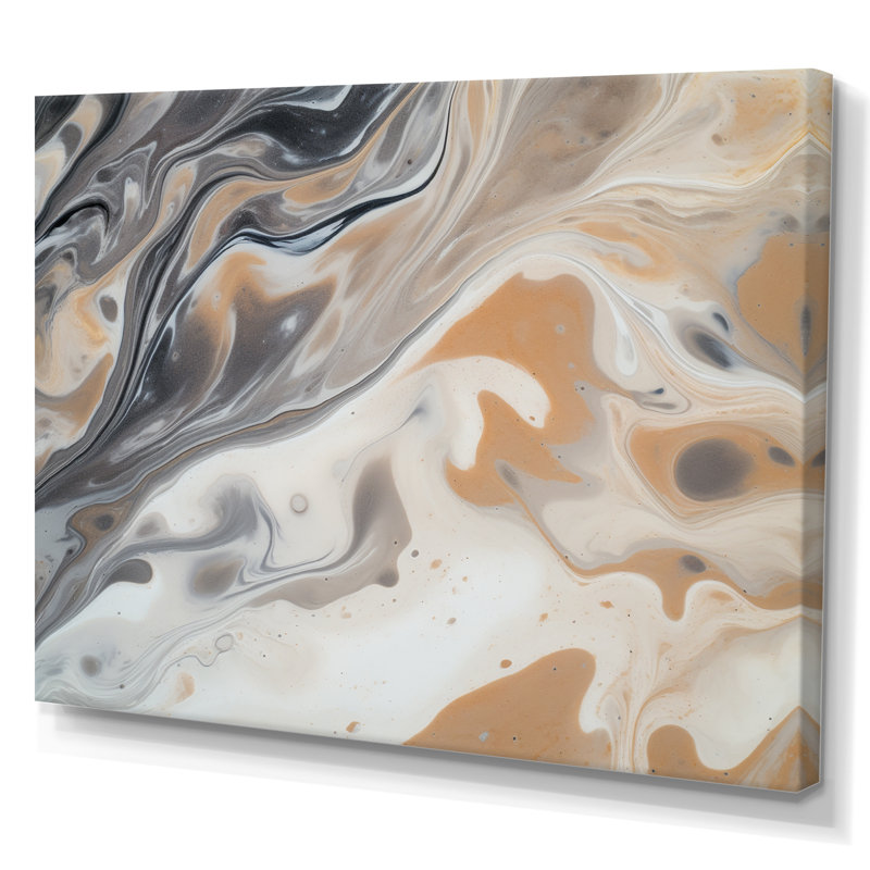 Abstrait en marbre avec reproduction de l'espace X, reproduction d'art sur toile, H 16 po x l 32 po x P 1 po, Toile tendue