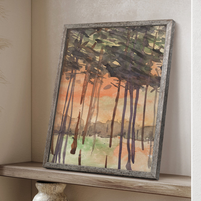 Between the Trees I Framed Print - Solid Wood, 11" H x 9" W