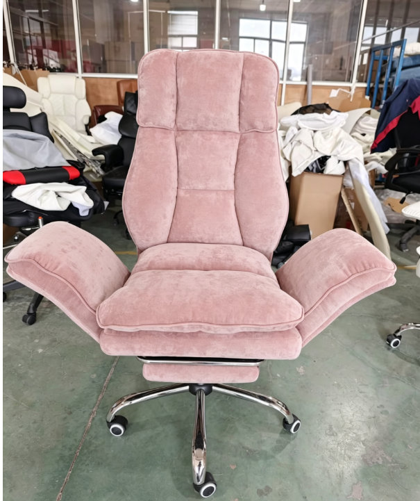 Happy Larry Faux Fur Office Chair, Pink