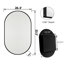 Armoire murale de salle de bain 20 po x 34 po, ovale encastrée, cadre en métal noir mat avec miroir et tablettes réglables, unité de rangement ovale facile à installer, unité fonctionnelle-601154618-601154613