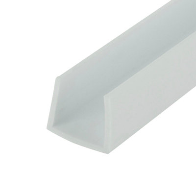 Outwater Plastics White 3/4'' Styrene Plastic U-Channel/C-Channel 36 Inch Lengths (Pack Of 4)