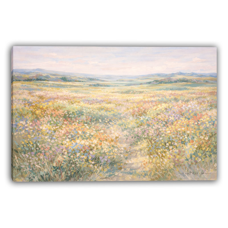 «Open Meadow Wildflower Meadow», art mural sur toile tendue, L 24 po x H 16 po x P 1,5 po